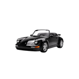 Black CRUZ Mini Monterey electric mini car, front three-quarter view.