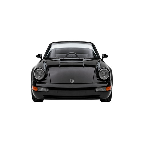 Black CRUZ Mini Monterey electric mini car, front view.