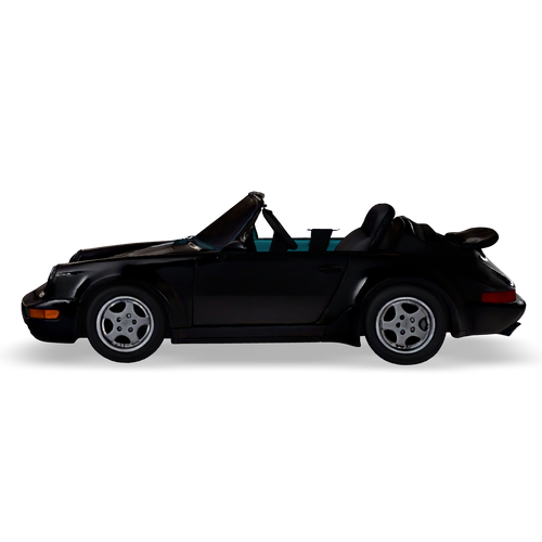 Black CRUZ Mini Monterey electric mini car, side profile.
