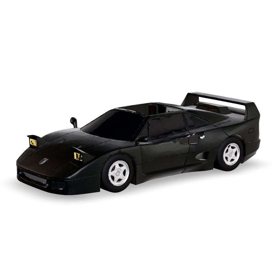 Gloss black CRUZ Mini Pebble electric mini car, front three-quarter view.