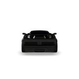 Gloss black CRUZ Mini Pebble electric mini car, rear view.